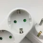 Universal One to Three EU German Standard Conversion Socket Plug Smart Travelling Conversion Power Plug Socket
