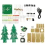 Albero di Natale con foglie dritte/curve, versione tricolore/colorata, supporto per kit elettronici fai da te Bluetooth
