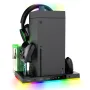 Quạt tản nhiệt trên nóc Ipega PG-XBX024S cho Xbox Series X Host RGB Đế điều khiển nhiệt độ thông minh + Giá treo tai nghe phía trên