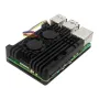Raspberry Pi 5 5B Alüminyum Alaşımlı Kabuk ve Çift Soğutma Fanı için Pasif Dağıtımlı Metal Kasa