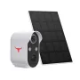 Telecamera IP WIFI solare 1080P HD con rilevamento umano AI, audio bidirezionale, visione notturna a colori, IP65, resistente alle intemperie, sorveglianza WiFi alimentata ad energia solare