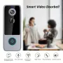 M21 1080P HD Tuya WiFi Video Doorbell Intelligent Night Vision 155° Wide Viewing 2-way Audio IP65 Waterproof 4000mAh Battery APP Remote Monitoring Visual Door Bell Supports PIR