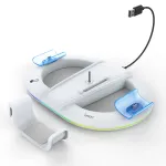 for PS5 Slim Vertical Stand with RGB LED Lighting and PS5 Slim Controller Quick Charger for Playstation 5 Slim