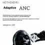 Nothing Ear 3 Fones de ouvido Bluetooth sem fio ANC -45dB Cancelamento de ruído ativo Driver de cerâmica de 11 mm Graves potentes Áudio de alta resolução Reprodução de 36 horas Fones de ouvido esportivos intra-auriculares
