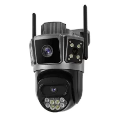 2K 4MP Wireless Security Camera Dual-Band WiFi Outdoor Surveillance with IR Color Night Vision IP66 Weatherproof Auto Tracking Two-Way Audio Monitor
