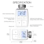 MoesHouse Tuya TV01 ZigBee3.0 Válvula Atuadora de Radiador Termostato Inteligente Controlador de Temperatura Sensor Externo TRV Controle de Voz Alexa Google Assistant
