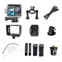 1080P Action Camera with 2.0inch Display Dual Colorful Screen 140° Wide Angle IP68 30m Waterproof Sport Camera with Wifi Connection Helmet Video Cam