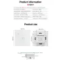 Tuya Zigbe 40A Smart Water Heater Switch EU Plug APP Remote Control Voice Timer Damp-proof Glass Panel Induction Touch Backlight Water Boiler Heater Support Alexa Google