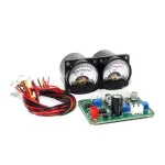 2Pcs VU Meter + 1pc Driver Board with Warm Backlight Analog VU Panel Meter Recording