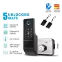 Tuya WiFi Fingerprint Gate Lock Outdoor TTlock Smart Door Lock with Digital IC Card Rim Lock for Home Garden Security