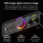 OMS M18 bluetooth V5.3 Audio Receiver Transmitter 3.5MM AUX RCA USB Multi-point Interface RGB Light Driver-free Adapter with Two External High-gain Antennas Support Microphone Singing for Phone Tablet TV Speaker
