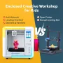 AOSEED X-MAKER Children's 3D Printer High Precision 0.1/0.05mm Ultra Silent <50dB Wireless Smart One-Press Printing WiFi USB Safe Enclosed Design