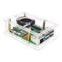 Acrylic Protective Shell Cooling Fan Aluminum Heat Sink Pure Copper for Raspberry Pi 5 Development Board