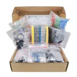 1900PCS Mega Electronic Component Assortment Kit Capacitors Resistors LED Transistors Diodes 1n270 Germanium DC Jacks opamp PCB