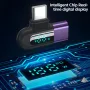 6A Type-C OTG Adapter 120W Fast Charging Digital Display USB-C to C Converter 480Mbps Data Transfer PD Compatible Aluminum Alloy for Phone Laptop Tablet