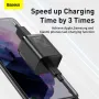 Baseus 25W 1-Port USB PD Charger 25W USB-C PD3.0 QC3.0 PPS Fast Charging Wall Charger Adapter EU Plug for iPhone 15 14 13 for Xiaomi 14pro for Samsung Galaxy S24 for Huawei Mate60 Pro