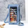 Touch-screen Mobile Phone Shoulder Bag Multi-function One-shoulder Versatile Transparent Mini Bag Zipper Mobile Phone Bag