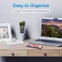 50W 10-Ports Power Hub Smart Plug Charging Dock 10xUSB-A Fast Charging Power Strip EU Plug US Plug for iPhone 15 14 13 for Huawei Pura 70 Ultra for Xiaomi Civi 4 Pro for Samsung Galaxy S24 for MacBook for iPads
