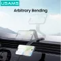 USAMS US-ZJ079 Magnetic Car Phone Holder Horizontal/Vertical Switchable Arbitrary Bending Cell Phone Mount Stand for iPhone 16 15 Pro 14 13 12 Pro Max for Huawei Mate XT for Xiaomi 15pro for Oppo A5 Pro