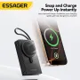 ESSAGER ES-D017 15W Magnetic Wireless Power Bank 22.5W 10000mAh External Battery Power Supply with 2 Inputs & 4 Outputs Fast Charging with Adjustable Stand Power Display for iPhone 16 16 Pro 15 14 13 for Huawei Pura X for Apple Watch for Airpods