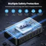 [GaN Tech] 200W 8-Port USB PD Charger 4USB-A+4USB-C PD QC Fast Charging Desktop Charging Station EU Plug for iPhone 16 16 Pro 15 14 13 Pro Max for Huawei Pura X for Xiaomi 15 Pro for Samsung Galaxy S25 Ultra