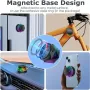 HS-001Y Mini Magnetic Base bluetooth Speaker Portable Subwoofer Speaker Stereo Sound RGB Light TWS Hands-free Call Phone Stand Outdoor Wireless Magnetic Speakers for Bicycle Car Dashboard Bus