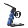 USAMS US-CD181 15W Wireless Charger Fast Wireless Charging Stand with Table Lamp for Smart Phones for iPhone 16 16 Pro 15 14 13 Pro Max for Samsung Galaxy S25 Ultra for Xiaomi 15pro for Airpods for Apple Watch