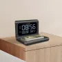 15W Wireless Charger Pad Stand with Alarm Clock and Thermometer Fast Charging Station for iPhone 16 16 Pro 15 14 13 Pro Max for Huawei Pura 80 Ultra for XIAOMi for SAMSUNG