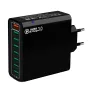BK318 65W 8-Port USB Charger 8USB-A QC3.0 4.0+ PPS AFC FCP SCP SSCP Fast Charging Wall Charger Adapter EU Plug US Plug for iPhone 16 16Pro 15 14 13 Pro Max for Huawei Mate XT for Xiaomi 15pro