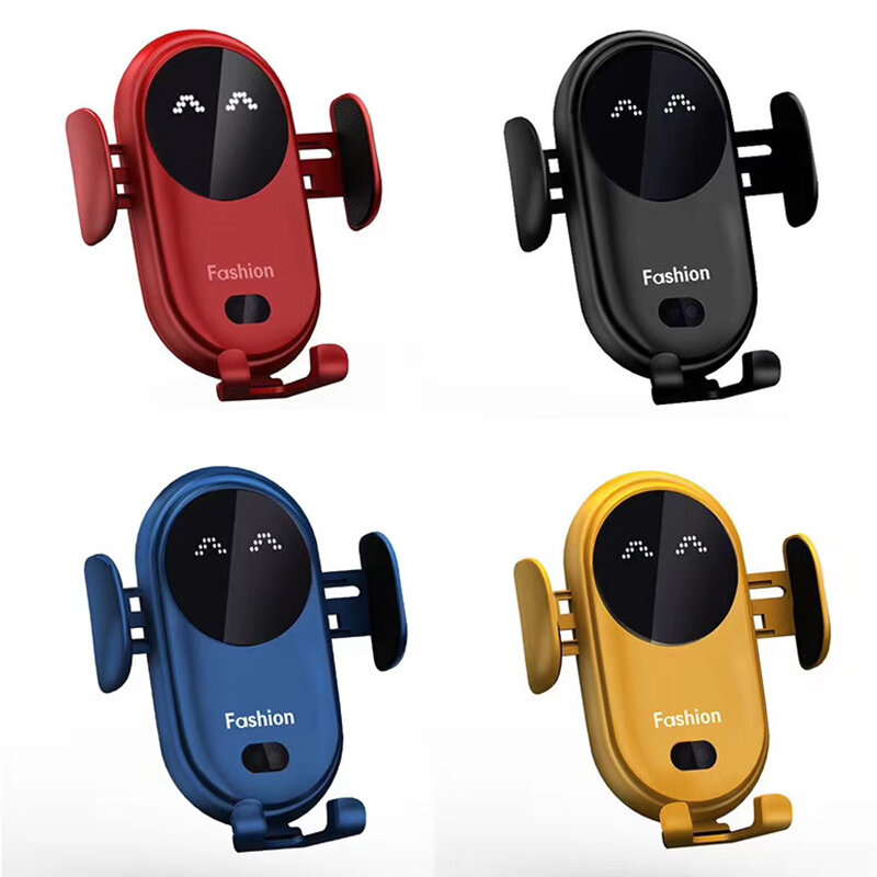 S11 15W Fast Wireless Car Charger Stand Automatic Clamping Infrared Induction Phone Holder 360° Rotation Mount Bracket for iPhone 16 Pro 15 14 13 Pro Max for Samsung S25 Ultra for Xiaomi 15 Ultra