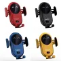 S11 15W Fast Wireless Car Charger Stand Automatic Clamping Infrared Induction Phone Holder 360° Rotation Mount Bracket for iPhone 16 Pro 15 14 13 Pro Max for Samsung S25 Ultra for Xiaomi 15 Ultra