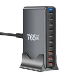[GaN Tech] Bakeey YMX-765W 765W 10-Port USB PD Charger 3USB-A+7USB-C PD QC Fast Charging Desktop Charging Station EU Plug US Plug for iPhone 16 16 Pro 15 Pro Max 14 13 12 for Xiaomi 15Pro for Huawei Pura X