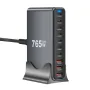 [GaN Tech] Bakeey YMX-765W 765W 10-Port USB PD Charger 3USB-A+7USB-C PD QC Fast Charging Desktop Charging Station EU Plug US Plug for iPhone 16 16 Pro 15 Pro Max 14 13 12 for Xiaomi 15Pro for Huawei Pura X
