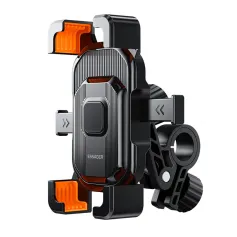ESSAGER ES-ZJ28 Universal Bike Phone Holder Handlebar/Rearview Mirror Mount Bracket 360° Rotation for 4.7-6.7inch Mobile Phone Stand Shockproof Bracket