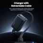 [GaN Tech] Toocki TCT67-34B1 67W 3-in-1 USB PD Charger with Retractable Cable PD Fast Charging Digital Display Wall Charger Adapter EU Plug for iPhone 16 16 Pro 15 14 13 Pro Max for Huawei Pura X for Xiaomi 15pro for Samsung Galaxy S25 Ultra