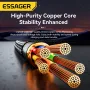 ESSAGER ES-X59 65 Вт Type-C на Type-C+iP кабель PD для быстрой зарядки и передачи данных медный сердечник длиной 1 м/2 м для iPhone 15 Plus 14 13 для Huawei Pura 70 Ultra для Xiaomi Civi 4 Pro