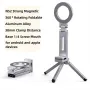 Aluminum Alloy Magnetic Phone Stand Lightweight Foldable Design Adjustable Multi-Purpose Device Holder Travel Clip Table Mount
