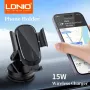 LDNIO MV21 15W Wireless Charger Car Phone Holder Grip Mobile Clamp Stand Retractable Base Bracket Support for IPhone 15 14 13 for Samsung Galaxy S24 for Huawei Pura 70 Ultra