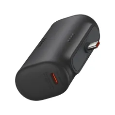 Baseus PPWCO5T 20W 17.64Wh 4900mAh Power Bank Plug-type Plug-type External Power Power Supply with 1 Input & 2 Output Support QC2.0 3.0 PD3.0 DCP AFC FCP SCP بارگاویکردنی خێرا بۆ iPhone 15 14 13 بۆ Huawei Mate60 Pro بۆ Samsung Galaxy S24 بۆ Xiaomi 14pro