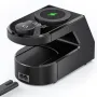 [GaN]Blitzwolf BW-FW10 240W 10-in-1 Wireless Alarm Clock Charger 2USB-A+4USB-C PD3.1/3.0 QC4.0/3.0/2.0 PPS AFC SCP FCP Fast Charging Desktop Charging Station with Time Display and 2 Alarm Clocks EU Plug for iPhone 16 for Samsung for iPad for Apple Watch