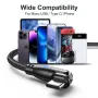 Кабель AUFU 3A USB-A to Type-C/iP для быстрой зарядки и передачи данных с медным сердечником длиной 1 м/2 м для iPhone 13 14 14Pro 14 Pro Max для Huawei Mate50 для Xiaomi 13pro для Redmi K60