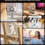 Aluminum Alloy Magnetic Phone Stand Lightweight Foldable Design Adjustable Multi-Purpose Device Holder Travel Clip Table Mount