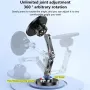 Strong Magnetic Phone Holder Car Stand Foldable Alloy Car Phone Holder Stand Magnet Car Mobile Bracket for iPhone 16 16 Pro for Samsung Galaxy S25 Ultra for Xiaomi 15pro