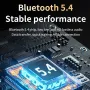 A16 OWS Headset Wireless bluetooth 5.4 Earphone LED Colors Touch Screen 360° Surround Sound Dual-Mic ENC Noise Cancelling Support TF Card Playback Earhooks Sports Headphones