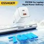[GaN Tech] ESSAGER ES-CD42 70W 2-Port USB PD Charger USB-A+USB-C QC4.0 PD3.0 AFC FCP SCP DCP PPS BC1.2 Apple2.4A Fast Charging Wall Charger Adapter EU Plug for iPhone 15 14 13 for Huawei Pura 70 Ultra for Xiaomi Civi 4 Pro for Samsung Galaxy Z Fold6