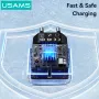 USAMS CC317 T65 33W 2-Port USB PD Charger USB-A+USB-C PD Fast Charging Wall Charger Adapter EU Plug for iPhone 16 16 Pro 15 14 13 Pro Max for Huawei Pura X for Xiaomi 15pro for Samsung Galaxy S25 Ultra
