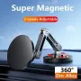 Strong Magnetic Phone Holder Car Stand Foldable Alloy Car Phone Holder Stand Magnet Car Mobile Bracket for iPhone 16 16 Pro for Samsung Galaxy S25 Ultra for Xiaomi 15pro