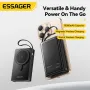 ESSAGER ES-D017 15W Magnetic Wireless Power Bank 22.5W 10000mAh External Battery Power Supply with 2 Inputs & 4 Outputs Fast Charging with Adjustable Stand Power Display for iPhone 16 16 Pro 15 14 13 for Huawei Pura X for Apple Watch for Airpods
