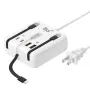 Jalur Kuasa USB 4-Port 66W 2USB-A+2USB-C PD Penyesuai Pengecas Desktop Pengecasan Pantas dengan 3 Talian untuk iPhone 16 16 Pro 15 14 13 Pro Max untuk XIAOMI untuk SAMSUNG HUAWEI