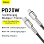 Baseus Cafule PD 20W Type-C To iP Cable Fast Charging Metal Data Cable For iPhone 11 12 13 14 14 Plus 14 Pro Max for iPad